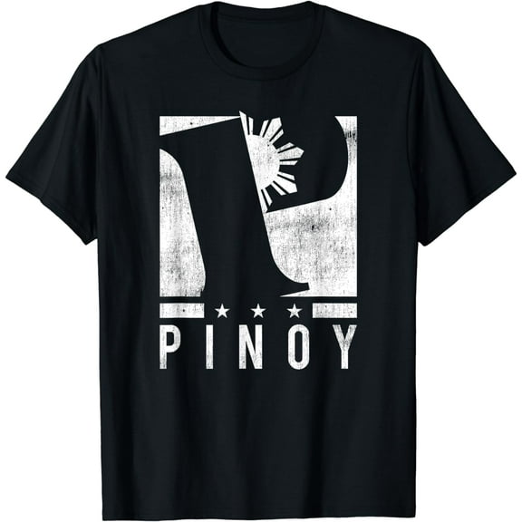 Cool Distressed Filipino P Logo T-Shirt - Pinoy P Tee