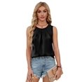 thumbnail image 3 of Women'S Silk Satin Tank Top Summer Business Casual Outfit 2025 Sleeveless Work Dressy Shirt Black S, 3 of 9