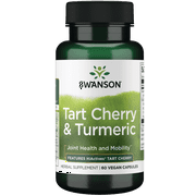 Swanson Tart Cherry and Turmeric - Features Hiactives Tart Cherry 60 Veggie Capsules