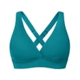 thumbnail image 3 of cocolona Bikini Tops for Women Fashion Solid Color V Neck Swimsuits Vacation Beach Bathing Suits, 3 of 3