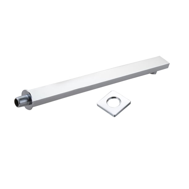 Toystoory Brazo de ducha de 45cm, brazo de ducha de lluvia cuadrado montado en la pared, tubo de extensión de latón negro, accesorios de tubería de Juegos de accesorios de baño 45CM Toystoory HA002211-02