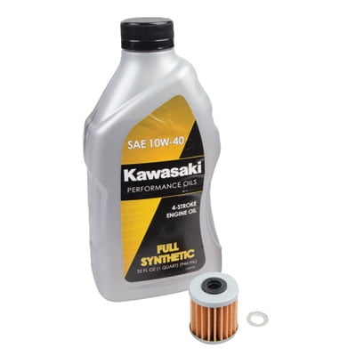 Oil Change Kit With Kawasaki Full Synthetic 10W-40 for Kawasaki KX450F