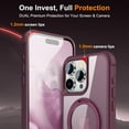 thumbnail image 5 of Dteck for iPhone 16 Pro Case with Invisible Magnetic 360° Rotating Stand,Compatible with MagSafe,Military-Grade Drop Protection Shockproof Bumper Translucent Case for iPhone 16 Pro,Winered, 5 of 7