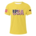 thumbnail image 4 of ibiyuan 250th Anniversary Usa Shirt Mens T Shirts Graphic Men's Shirts Crew Short Sleeve National Flag Print Pullover Tees Men Tops, 4 of 4