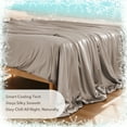 thumbnail image 6 of SUNNY HEAT Cooling Summer Comforter Twin Size 60"x80", Double-Sided Breathable Silk Summer Blanket for Hot Sleepers, Amber, 6 of 10