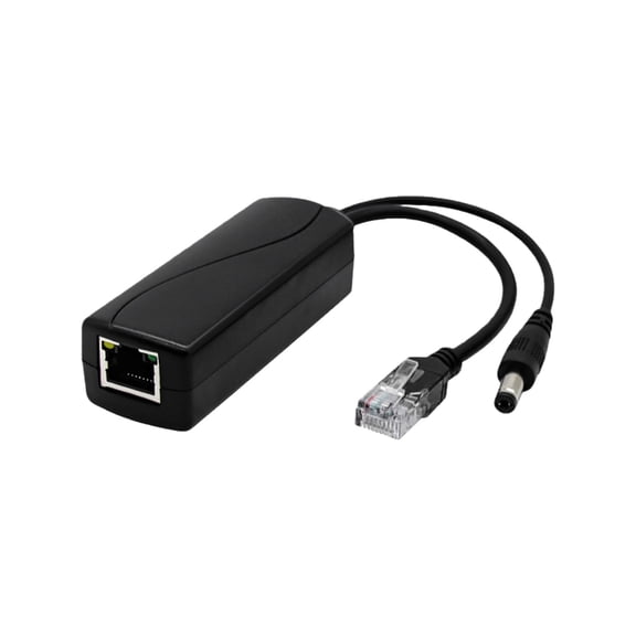 Jesscasday 48V to 12V POE Splitter DC5.5x2.5mm RJ45 Plugs 10/100Mbps for Security Cameras Stable Power Over Ethernet Adapter
