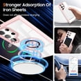 thumbnail image 5 of For Samsung Galaxy S26 Ultra 5G Transparent Case (Compatible With MagSafe)  With 360° Rotation Invisible Magnetic O-Ring Stand Military-Grade Shockproof Phone Case,Pink,For Galaxy S26 Ultra 5G, 5 of 7
