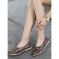 thumbnail image 6 of SIMANLAN Shoes for Womens Casual Flat Boat Shoes Driving Non Slip Moccasins Slip On Wide Width Flats  Coffee 5, 6 of 8