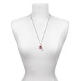 thumbnail image 3 of Delight Jewelry Silvertone Small Red Football Helmet Silvertone Guardian Angel Bar Charm Necklace, 23", 3 of 4