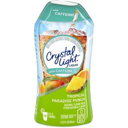 (3 Pack) Crystal Light with Caffeine Tropical Paradise Punch Liquid Drink Mix, 1.62 fl oz