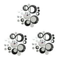 thumbnail image 4 of 3pcs Black and 3D Crystal Mirror Wall Clock Set Acrylic Home Decor Modern Wall Art, 4 of 8