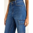 thumbnail image 4 of Sofia Jeans Women's and Women's Plus Relaxed Straight High Rise Cargo Jeans, Sizes 0-28W, 4 of 4