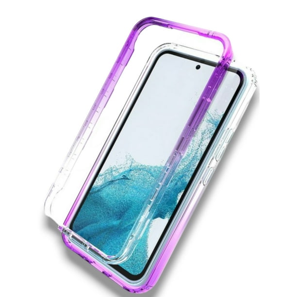 Funda 360 Degradada Cely Vesmir Uso Rudo Para Honor X7A Morado Más 2 Micas de pantalla