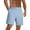 Sky Blue, variant on Maoxin Men Shorts Men Casual Fashion Solid Shorts With Pocket Elastic Waist Shoort Pants