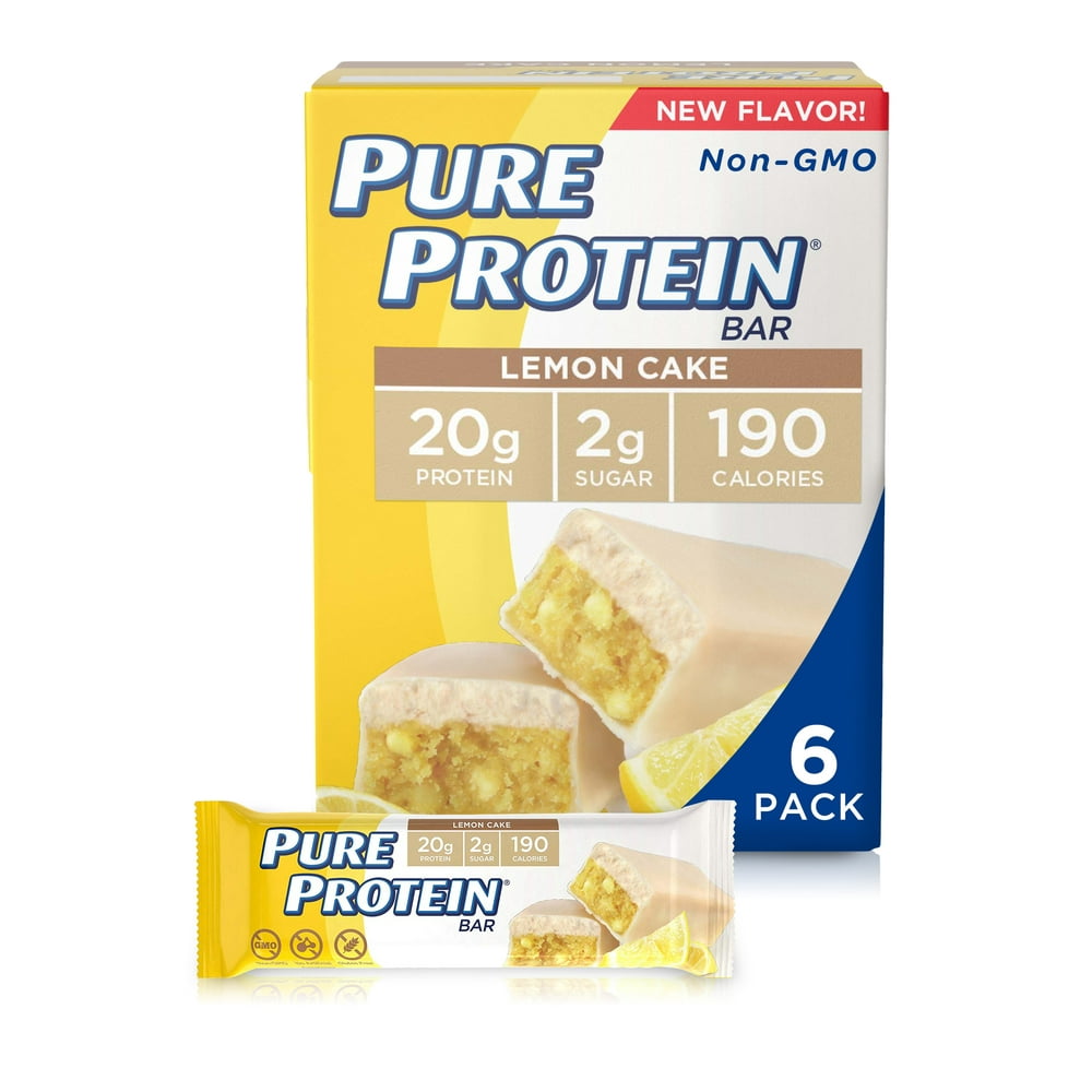 Pure Protein Bars, Lemon Bar, 20g Protein, 1.76 Oz., 6 Ct
