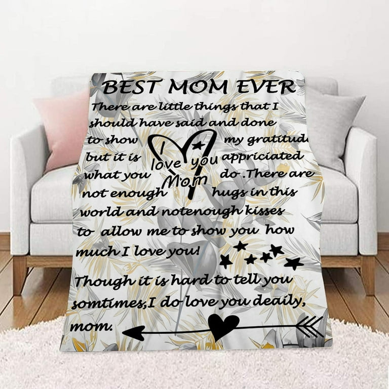 Mother's day white fashion throw blanket