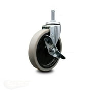 Cambro Utility Cart Caster – 5 Inch Swivel Caster with Brake - High Quality Replacement Caster - Service Caster Brand