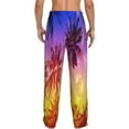 thumbnail image 3 of Daiia Palm Trees at Sunset Men's Sleep Pant with Pockets and Drawstring,Pajama Pants-X-Large, 3 of 9