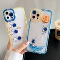 thumbnail image 4 of Compatible with iPhone 13 Pro Max Clear Case Women Girls Cute Astronaut Case Camera Lens Protection Soft Silicone Shockproof Case for iPhone 13 Pro Max 5g 6.7 inch (Dark Blue), 4 of 6