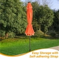 thumbnail image 6 of Alpha Joy 10FT Outdoor Patio Umbrella Solar LED Umbrella with Crank Handle, Orange, 6 of 7