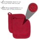 thumbnail image 4 of KAIYANG piezas de toallas de algodón, guantes de horno acolchados (rojo), 4 of 5