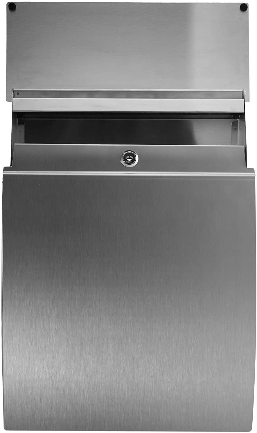 Modern Stainless Hardware MB1, Solid Grade 304 Stainless Steel Mailbox
