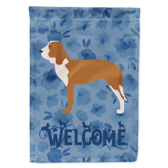 Carolines Treasures CK6118GF Spanish Hound Welcome Flag Garden Size Small multicolor