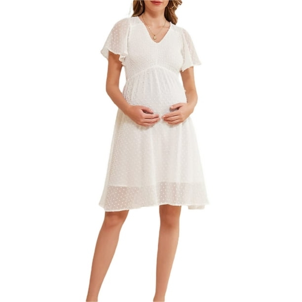 SAYOO Vestido de mujer embarazada SAYOO moda