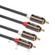 thumbnail image 1 of 2RCA a 2RCA Jack Cables de audio Macho a macho RCA Cable auxiliar para amplificador de DVD, 1 of 7