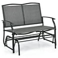 thumbnail image 1 of Pemberly Row Patio Glider Rocking Bench Double 2 Person Chair Gray, 1 of 8