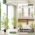 thumbnail image 4 of Outsunny Artificial Bamboo Tree, 4ft Fake Decorative Plant in Nursery Pot, 4 of 10