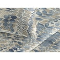 thumbnail image 3 of Ambesonne Spring Quilted Bedspread Set 3 Pcs, Overlapped Watercolor Leaves, Queen, Dark Ceil Blue Brown, 3 of 4