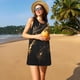 thumbnail image 3 of Fotbe Black And Gold Fire Dragon Vestido de Verano sin Mangas para Mujer – Vestido Midi Línea A, Estilo Camiseta Floral, Vestido Playero Casual y Fluido, 3 of 7