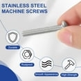 thumbnail image 3 of Uxcell Pan Head Machine Screws, 304 Stainless Steel Round Head Screws for Cabinet 25 1/4-20 x 1-1/2", 3 of 7