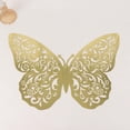 thumbnail image 5 of Efavormart 10 Pack Metallic Gold Foil Jumbo 3D Butterfly Wall Stickers, Disposable Paper Charger Placemats - 14"x20", 5 of 10