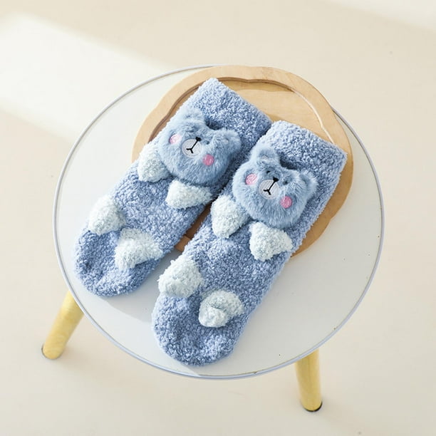 Fiudx Calcetines de Bebé, Gruesos, Cálidos y Largos, con Suela Antideslizante, Diseños Modernos y Bonitos, Ideales para Caminar, Gatear y Correr En Interiores, Regalo para Recién Nacidos y Pequeños.