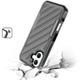 thumbnail image 3 of For Iphone 16 Plus 6.7 Inch Noble Lined Shockproof Dual Layer Hybrid - Blackgrey, 3 of 6