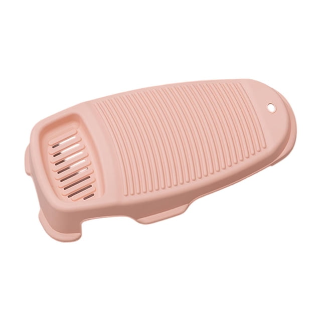 Tabla para lavar ropa, tabla para fregar ropa con soporte para jabón, tabla de lavar para el hogar, tabla de limpieza de ropa para ropa interior Rosa