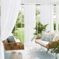 thumbnail image 4 of NICETOWN 2 Panels Mosquito Net Outdoor Curtains for Patio， Waterproof Sheer Mesh Rod Pocket Mosquito Shield with Adjustable Size Drapes, W59 x L98, White, 4 of 10
