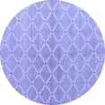 thumbnail image 1 of Ahgly Company Machine Washable Indoor Round Abstract Blue Modern Area Rugs, 6' Round, 1 of 4