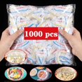 thumbnail image 2 of Envoltura colorida de Saran para alimentos, cubierta desechable de grado alimenticio para fruta, bolsa de plástico para mantenimiento fresco, accesorios de cocina, 100/1000 piezas, 2 of 4