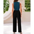 thumbnail image 6 of BTFBM Summer Outfits For Women Cropped Sleeveless Tank Tops Wide Leg Pants 2 Piece Sets Beach Lounge Set Clothing, 6 of 7