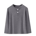 thumbnail image 2 of Kids Base Layer Solid Versatile Casual Winter Top Thermal, 2 of 5