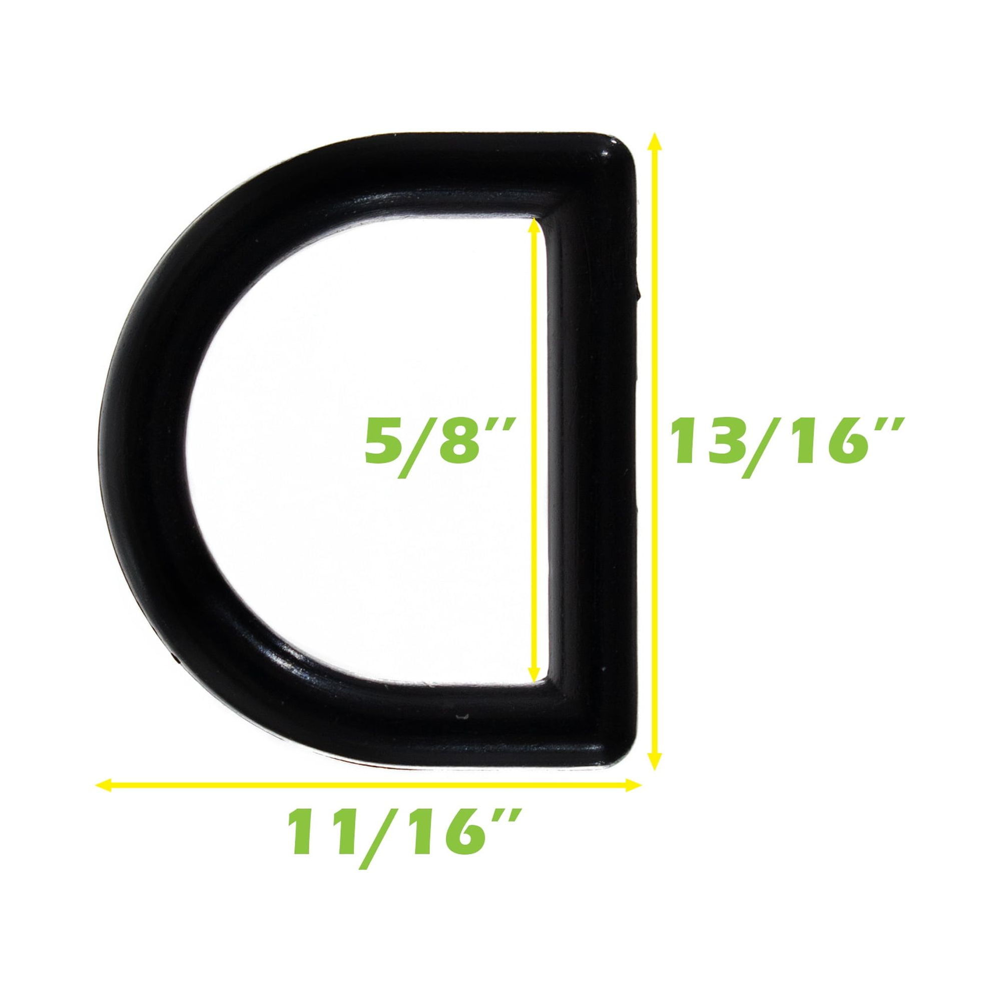 Paracord Planet Black Plastic D-Rings – Multiple Sizes & Packs – Lightweight – All Purpose