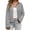 Black, variant on Button Down Long Sleeve Lightweight Crewneck Casual Knit Striped Cardigan