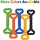 thumbnail image 2 of Juguetes para masticar para perros Cachorros de juguete para perros con forma de hueso de goma duradera de 13 pulgadas con diseño convexo Juguete interactivo fuerte para perros para masticadores agresivos, perros pequeños y grandes JM, 2 of 5