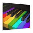 thumbnail image 5 of Piano Keys In Rainbow Music Lover's Delight Piano Keyboard Canvas Wall Art for Home Decor Ready-to-Hang, 5 of 18