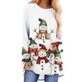 thumbnail image 2 of Odbmxy Christmas Shirts for Women Long Sleeve Oversized Ladies Tops Soft Graphic Vacation Leisure Tops, 2 of 5