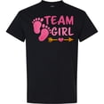 thumbnail image 3 of Inktastic Team Girl Pink Footprints and Arrow T-Shirt, 3 of 5