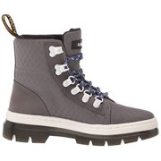 Dr. Martens Women's Combs W Fashion Boot, Gunmetal Nylon Ripstop+Grove, 9